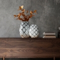 Wazon Dekoracyjny SAELA 25 x 11 x 24 cm srebrny