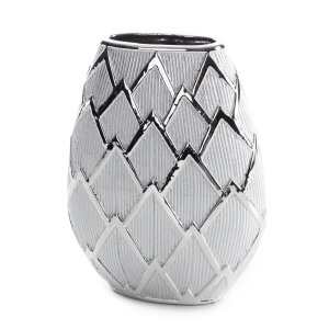 Wazon Dekoracyjny SAELA 25 x 11 x 24 cm srebrny