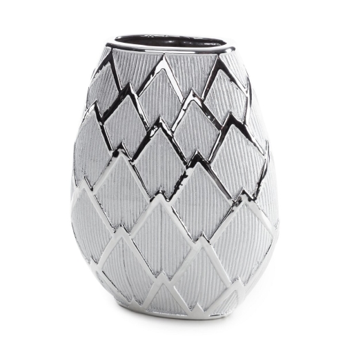 Wazon Dekoracyjny SAELA 25 x 11 x 24 cm srebrny
