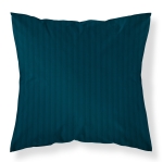 Poszewka 40x40 Adamaszek Pure paski z satyny bawełnianej Turkus