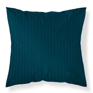 Poszewka 40x40 Adamaszek Pure paski z satyny bawełnianej Turkus