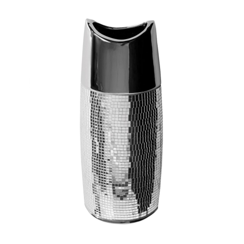 Wazon Dekoracyjny AURORA 14 x 8 x 34 cm srebrny