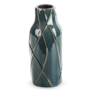 Wazon Dekoracyjny TEO 13x 13 x 30cm zielony turkusowy