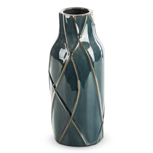 Wazon Dekoracyjny TEO 13x 13 x 30cm zielony turkusowy