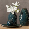 Wazon Dekoracyjny TEO 13x 13 x 30cm zielony turkusowy