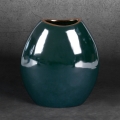 Wazon Dekoracyjny AMORA 18 x 9 x 20cm zielony + złoty 