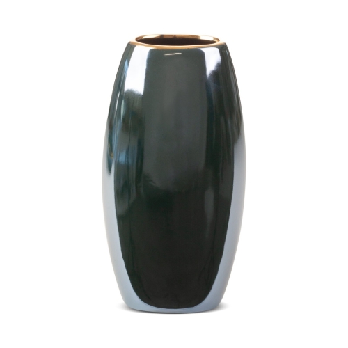 Wazon Dekoracyjny AMORA 13 x 9 x 25cm zielony + złoty   