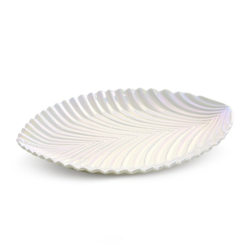 Patera Dekoracyjna NELA 28 x 22 x 3 cm perłowy