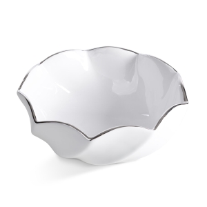 Misa Dekoracyjna MELIA 20 x 9cm biały + srebrny