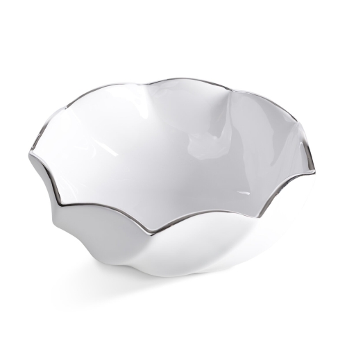 Misa Dekoracyjna MELIA 20 x 9cm biały + srebrny