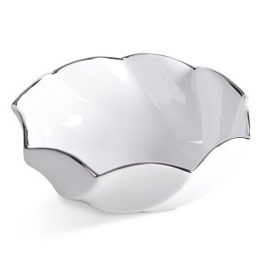 Misa Dekoracyjna MELIA 25 x 10cm biały + srebrny 