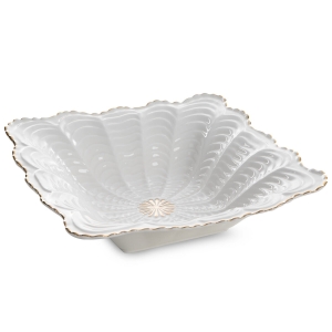 Misa Dekoracyjna GAYA 27 x 27 x 7cm kremowy + złoty