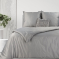Pościel Bawełniana 160x200 Harmony Gładka Premium srebrny