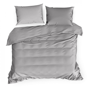 Pościel Bawełniana 160x200 Harmony Gładka Premium srebrny