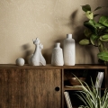 Figurka z glinki ceramicznej Koty 19 x 10 x 29 cm kremowa