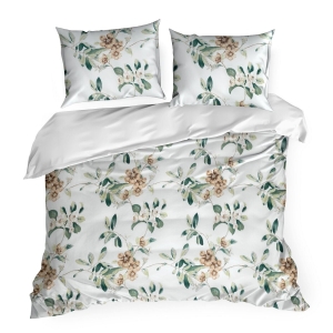 Pościel Bawełniana 220x200 Nikola z bawełny ranforce z wzorem kwiatowym  