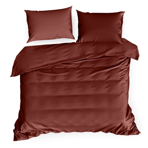 Pościel Bawełniana 180 x 200 3cz Nova colour burgund/bordo