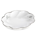 Patera Dekoracyjna ELSA 30 x 6cm biały + srebrny