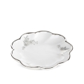 Patera Dekoracyjna ELSA 20 x 4cm biały + srebrny  