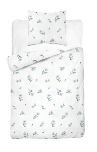 Pościel Bawełniana 140x200cm Kwiaty kolorowe na jasnym tle 