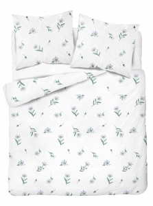 Pościel Bawełniana 180x200cm Kwiaty kolorowe na jasnym tle