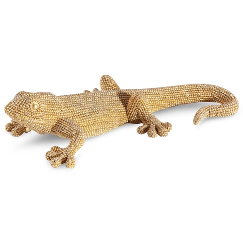 Figurka z żywicy poliestrowej Salamandra 25 x 12 x 6 cm złota  
