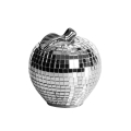 Figurka z glinki ceramicznej Jabłko 9 x 9 x 11 cm srebrna