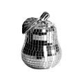 Figurka z glinki ceramicznej Gruszka 9 x 9 x 11 cm srebrna 