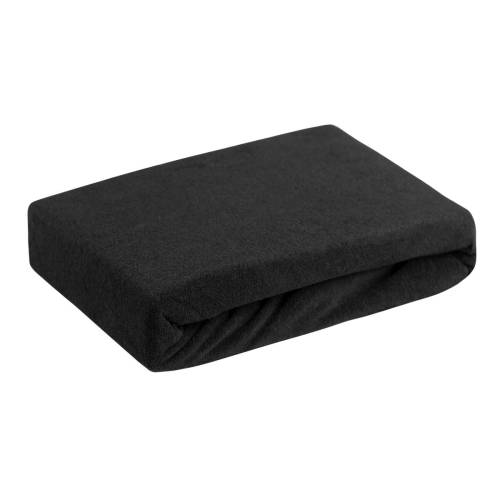 Prześcieradło FROTTE Z GUMKĄ 140x200 CZARNE