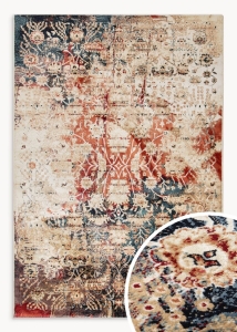 Dywan 80x150 Natura abstrakcyjny kremowy/multikolor nowoczesny 