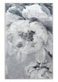 Dywan 50x80 Lotus Kwiaty jasnoszary/srebrny nowoczesny  