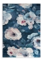 Dywan 50x80 Lotus Kwiaty ciemnoniebieski/pudrowy nowoczesny  