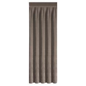 Zasłona gotowa na taśmie NILO 140x270 Ciemny Brąz