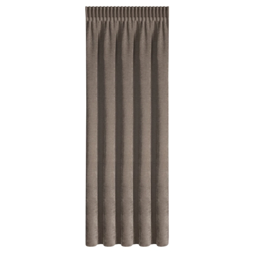 Zasłona gotowa na taśmie NILO 140x270 Ciemny Brąz