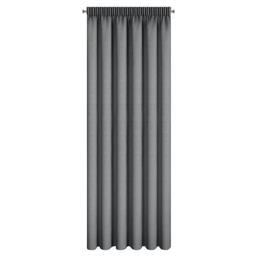 Zasłona gotowa na taśmie ZOEY 140x270 Stalowa