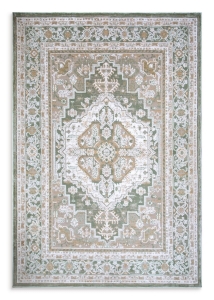 Dywan 140x190 Elora Ornament oliwkowy / beżowy designerski 