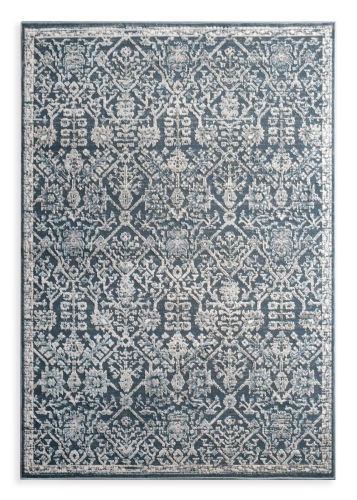 Dywan 140x190 Elora Ornament niebieski / kremowy designerski  