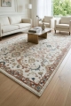 Dywan 200x290 Elora Ornament ceglasty / kremowy designerski   
