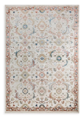 Dywan 80x150 Elora Ornament ceglasty / kremowy designerski   