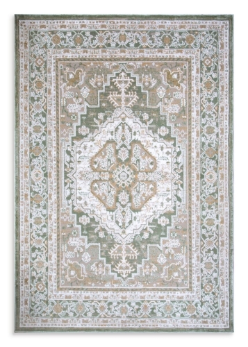 Dywan 80x150 Elora Ornament oliwkowy / beżowy designerski