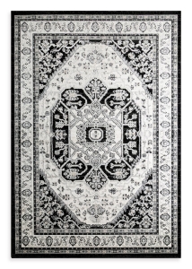 Dywan 120x170 Elora Ornament czarny / kremowy designerski  