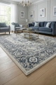 Dywan 160x230 Elora Ornament kremowy / niebieski designerski    