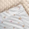 Kocyk dziecięcy 110x140 Pierre Cardin Gwiazdki/Wypustki beżowy dwustronny 200g  