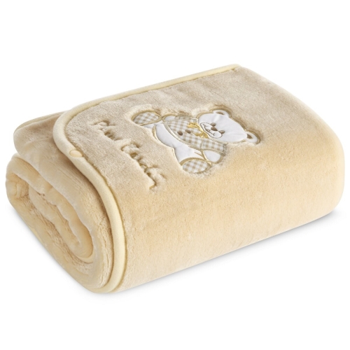 Kocyk dziecięcy 80x90 Pierre Cardin Misie beżowy 600g  