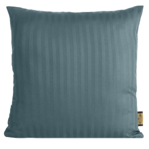 Poszewka z Adamaszku 40x40 paski 1 cm Turkusowa Morska