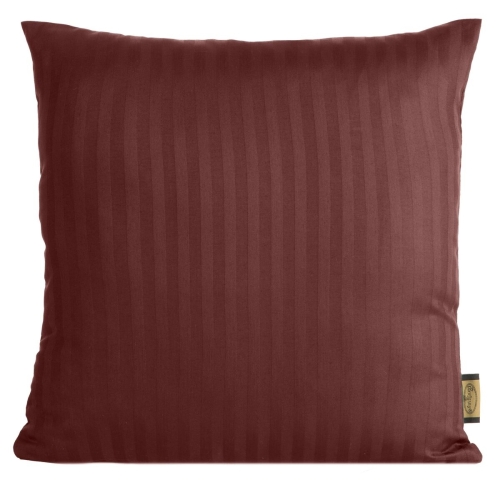 Poszewka z Adamaszku 40x40 paski 1 cm Bordowa Burgund