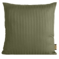 Poszewka z Adamaszku 40x40 paski 1 cm Zielona Oliwka