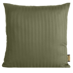 Poszewka z Adamaszku 40x40 paski 1 cm Zielona Oliwka