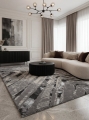 Dywan 200x290 Monaco 2 Pasy stalowy / czarny       