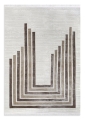 Dywan 200x290 Aura Geometryczny Pasy Nowoczesny biały / brązowy